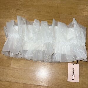 BNWT SHEIN ruffle bandeau top